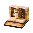 2026 Paper Sculpture Calendar 3D Owl Tear-off Calendar Paper Sculpture Art Memo Notepad Desk Calendar Sticky Notes Bookmark