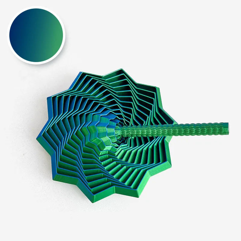 3D Fidget Star Sensory Toy - Spiral Illusion