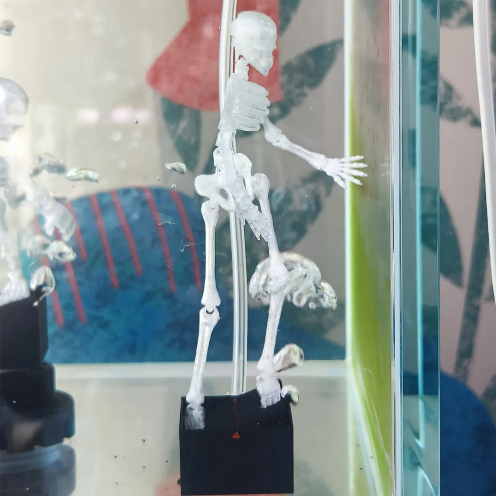 No Power Dancing Skull Aquarium Ornament Water Dance Skull Fish Tank Decor 3D Printed Movable Oxygen Ornament with 1m Air Tube