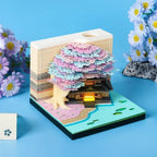 3D Treehouse Paper Art Desktop Calendar Creative Sticky Notes Memo Pad Office Desk Decor Handmade Carving Crafts Souvenir Gift