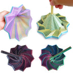 3D Fidget Star Sensory Toy - Spiral Illusion