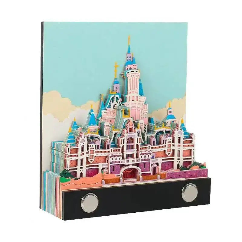 3D Treehouse Paper Art Desktop Calendar Creative Sticky Notes Memo Pad Office Desk Decor Handmade Carving Crafts Souvenir Gift