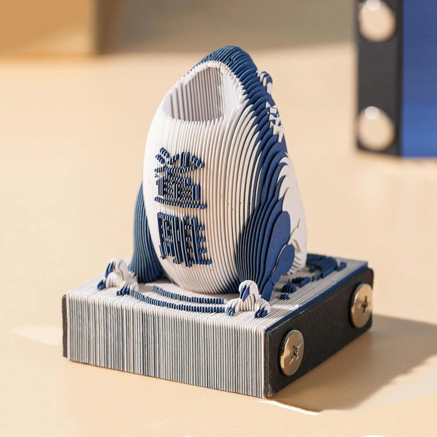 3D Calendar 2026,Exquisite 3D Paper Art Memo Pad,Creative Paper Sculpture Crafts Desktop Decoration 0rnaments,Note Gift Office