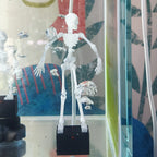 No Power Dancing Skull Aquarium Ornament Water Dance Skull Fish Tank Decor 3D Printed Movable Oxygen Ornament with 1m Air Tube