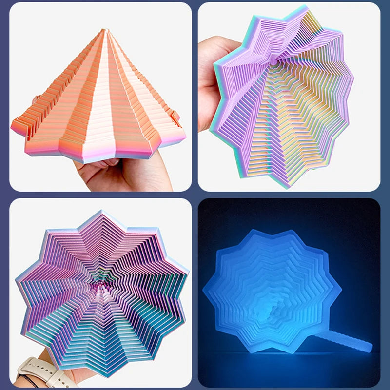 3D Fidget Star Sensory Toy - Spiral Illusion