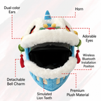 Motorcycle Riding Helmet Cover Windproof Warm Plush Cute Ski Electric Scooter Helmet Personalized Decoration