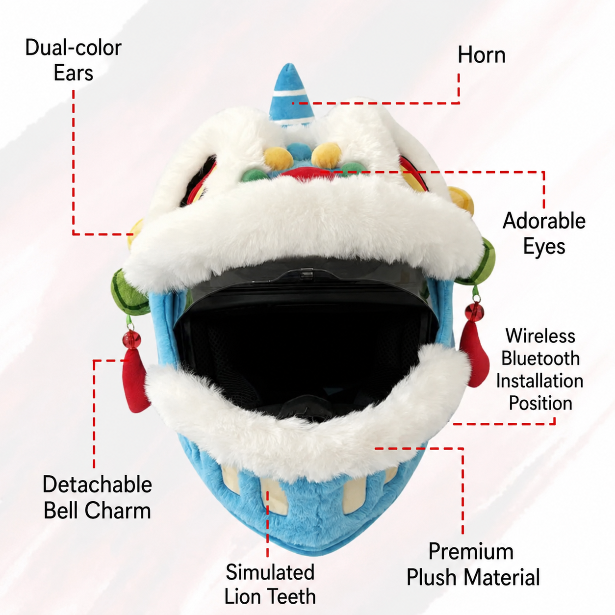 Motorcycle Riding Helmet Cover Windproof Warm Plush Cute Ski Electric Scooter Helmet Personalized Decoration