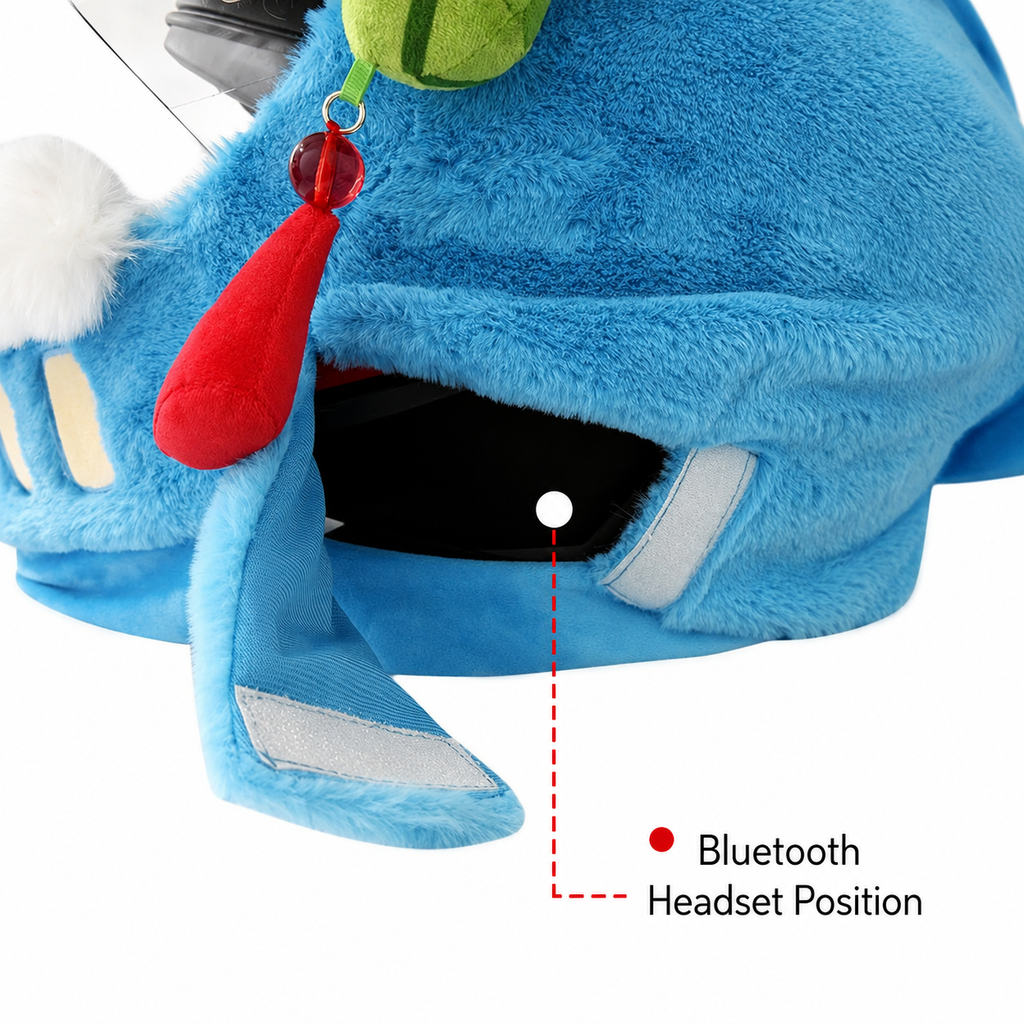 Motorcycle Riding Helmet Cover Windproof Warm Plush Cute Ski Electric Scooter Helmet Personalized Decoration